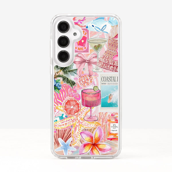 Coquette Collage Preppy and Cute Orange Pink Aesthetic Phone Case