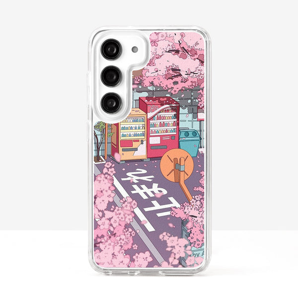 Japanese Landscape Sakura Vending Machine Phone Case